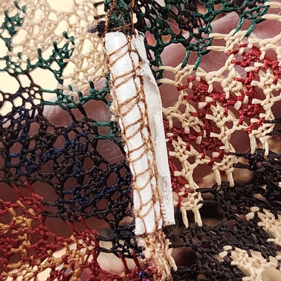 Zara Colorful Chevron Stripe Sheer Batwing Top - Picture 7 of 7